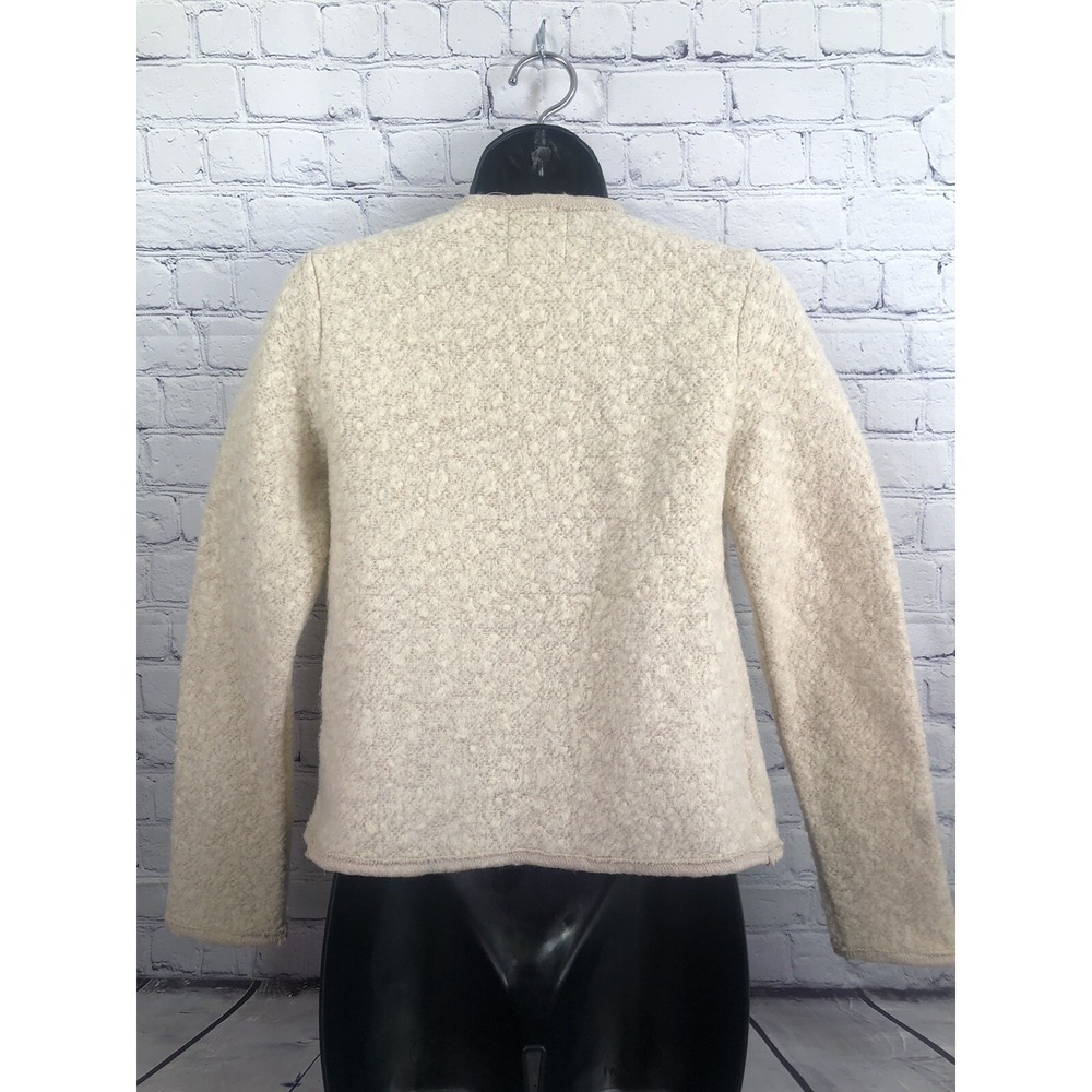 Outer Wear designed in Australia boieled wool open jacket sz xs tan beige - Picture 5 of 8